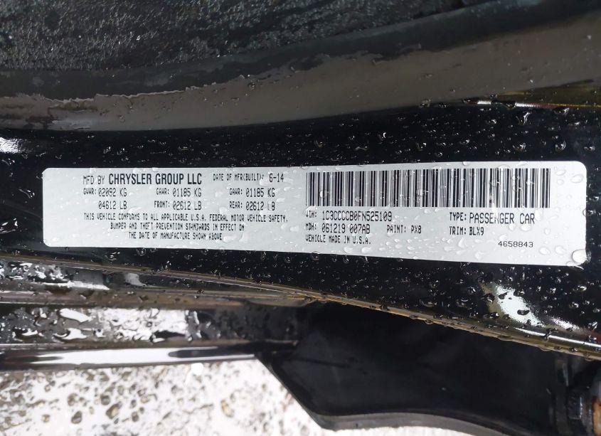 Photo 9 of 2015 Chrysler 200 C (VIN 1C3CCCCB0FN525109)