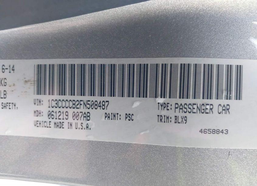 Photo 9 of 2015 Chrysler 200 C (VIN 1C3CCCCB2FN508487)