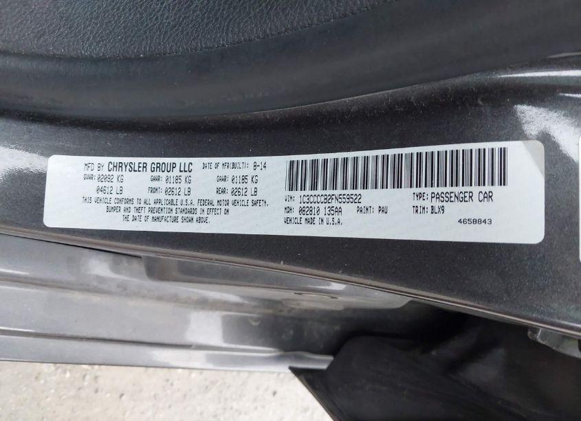 Photo 9 of 2015 Chrysler 200 C (VIN 1C3CCCCB2FN559522)