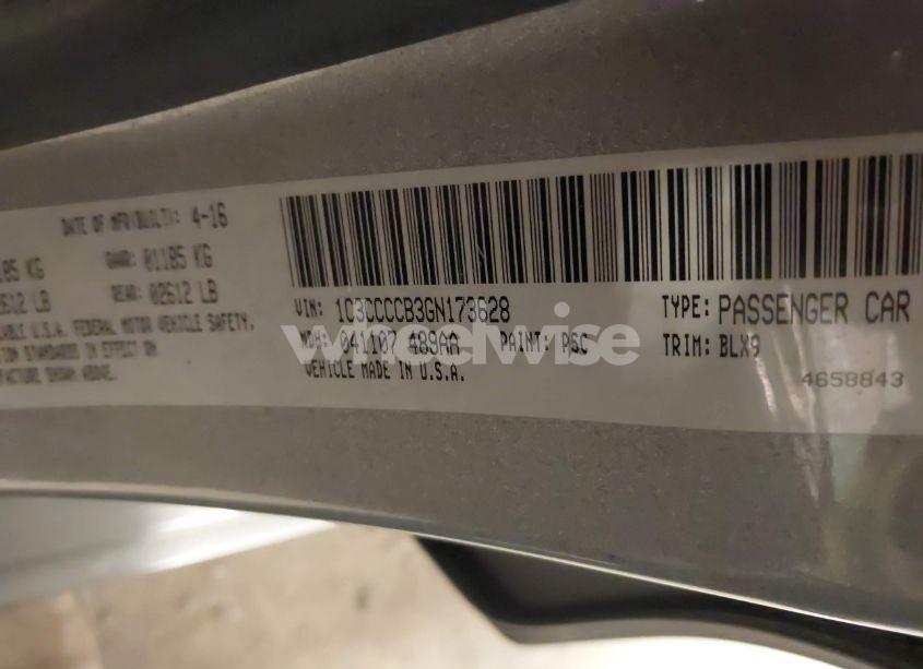 Photo 9 of 2016 Chrysler 200 C (VIN 1C3CCCCB3GN173628)