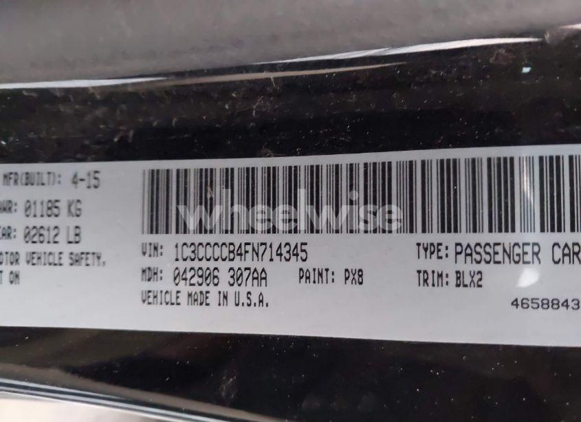 Photo 9 of 2015 Chrysler 200 C (VIN 1C3CCCCB4FN714345)