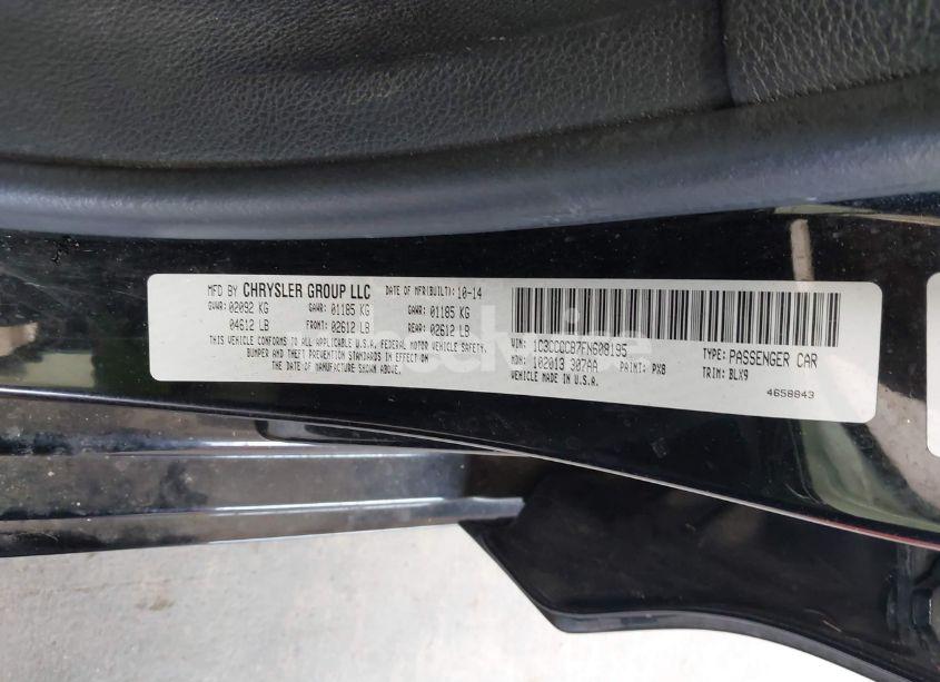 Photo 9 of 2015 Chrysler 200 C (VIN 1C3CCCCB7FN608195)