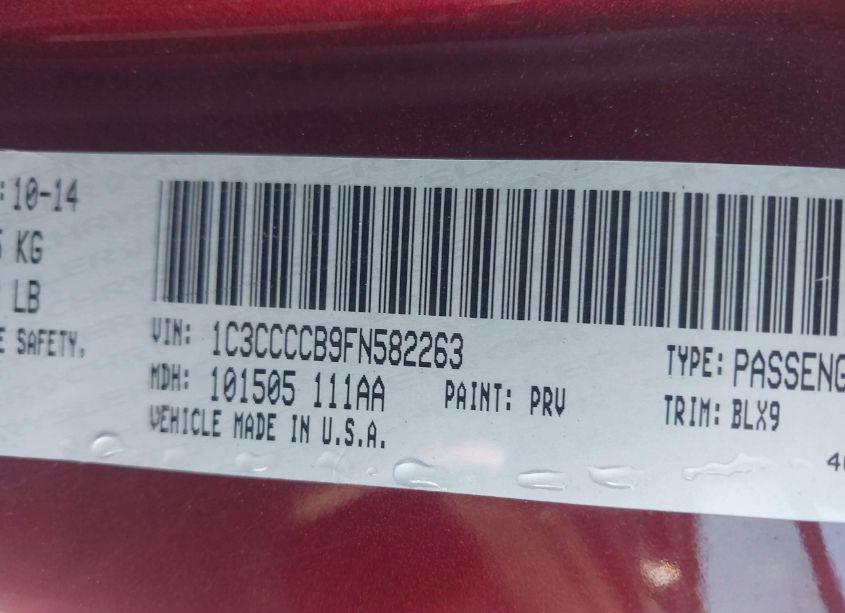 Photo 9 of 2015 Chrysler 200 C (VIN 1C3CCCCB9FN582263)