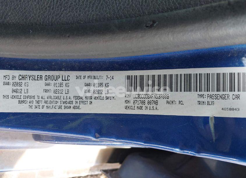 Photo 9 of 2015 Chrysler 200 C (VIN 1C3CCCCBXFN537008)