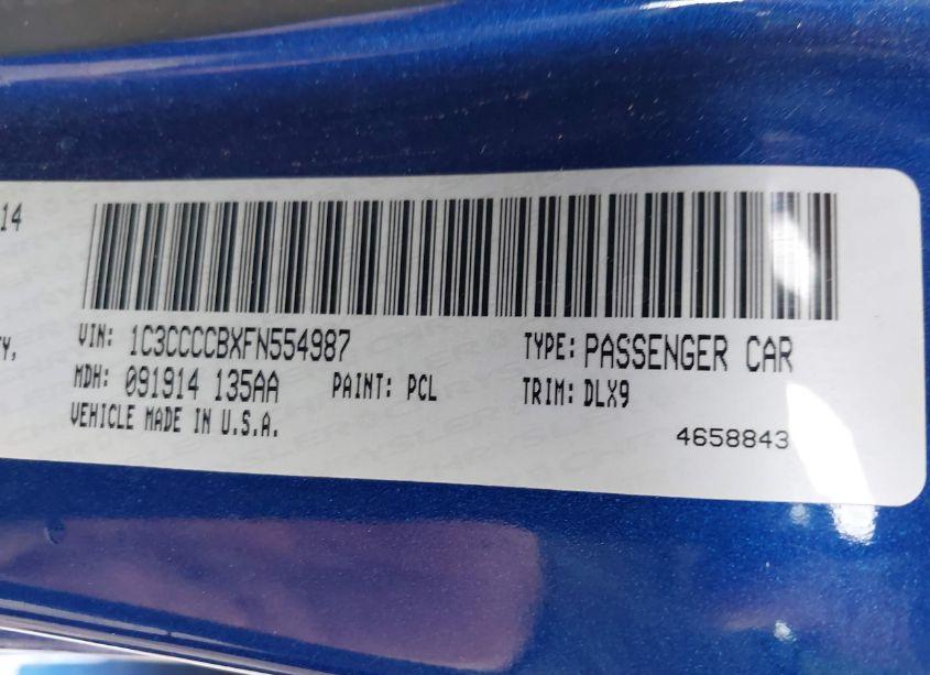 Photo 9 of 2015 Chrysler 200 C (VIN 1C3CCCCBXFN554987)