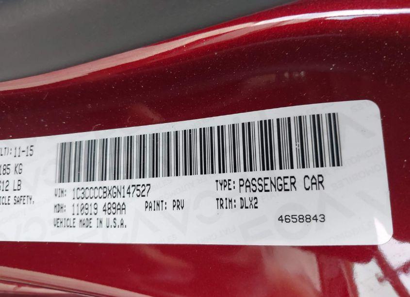 Photo 9 of 2016 Chrysler 200 C (VIN 1C3CCCCBXGN147527)