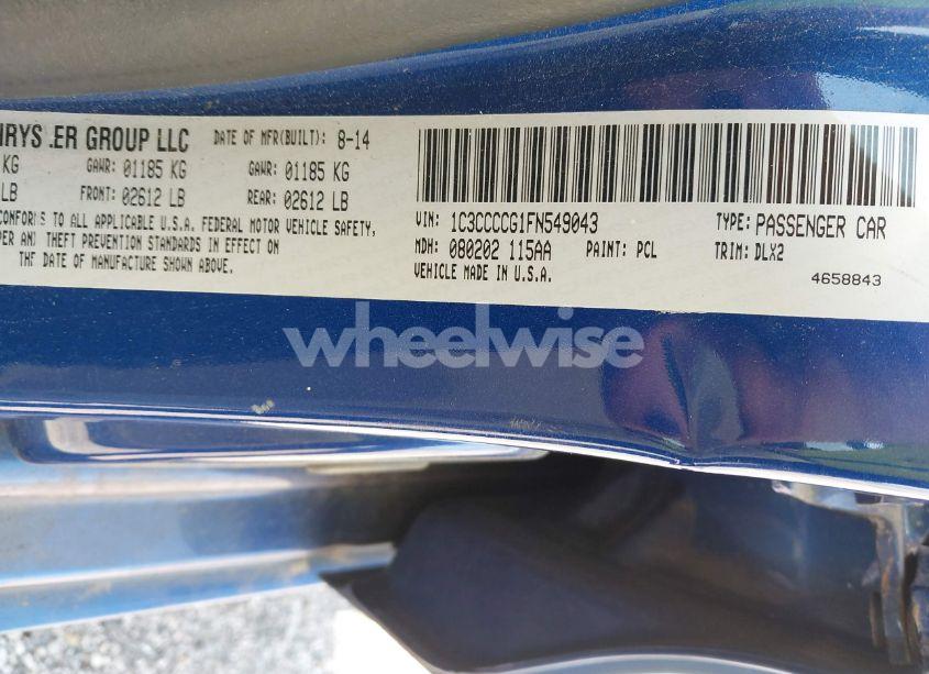 Photo 9 of 2015 Chrysler 200 C (VIN 1C3CCCCG1FN549043)