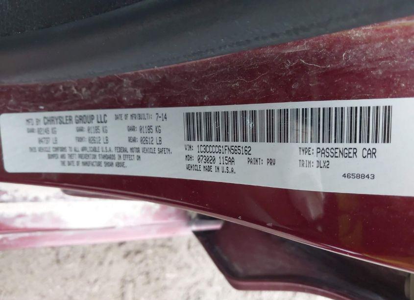 Photo 9 of 2015 Chrysler 200 C (VIN 1C3CCCCG1FN565162)