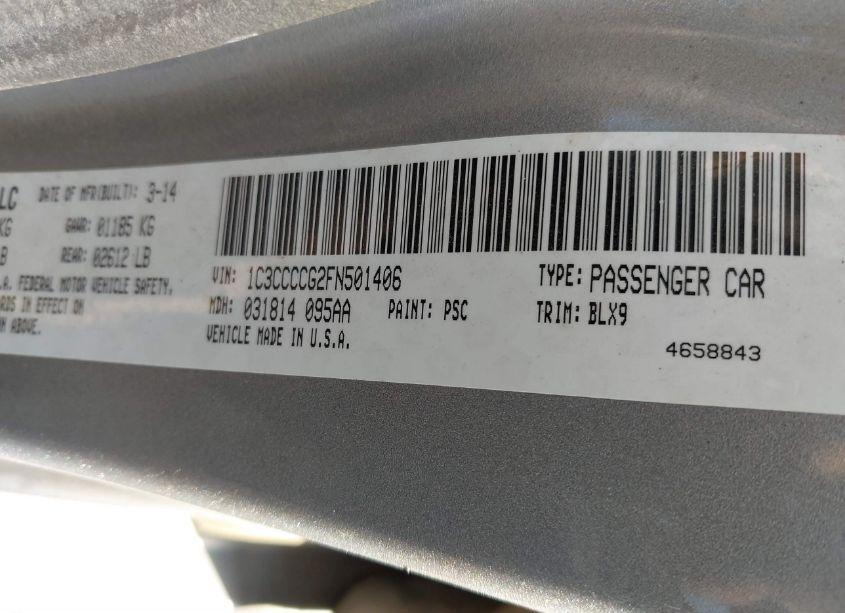 Photo 9 of 2015 Chrysler 200 C (VIN 1C3CCCCG2FN501406)