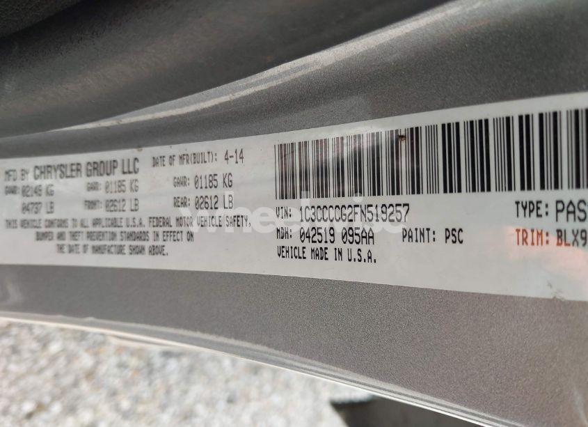 Photo 9 of 2015 Chrysler 200 C (VIN 1C3CCCCG2FN519257)