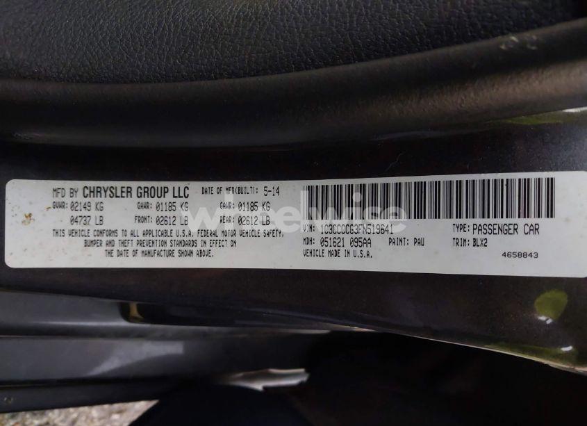 Photo 9 of 2015 Chrysler 200 C (VIN 1C3CCCCG3FN519641)