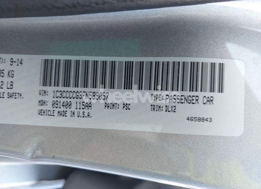 Photo 9 of 2015 Chrysler 200 C (VIN 1C3CCCCG3FN589057)