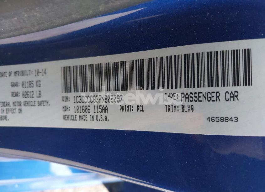 Photo 9 of 2015 Chrysler 200 C (VIN 1C3CCCCG3FN606097)