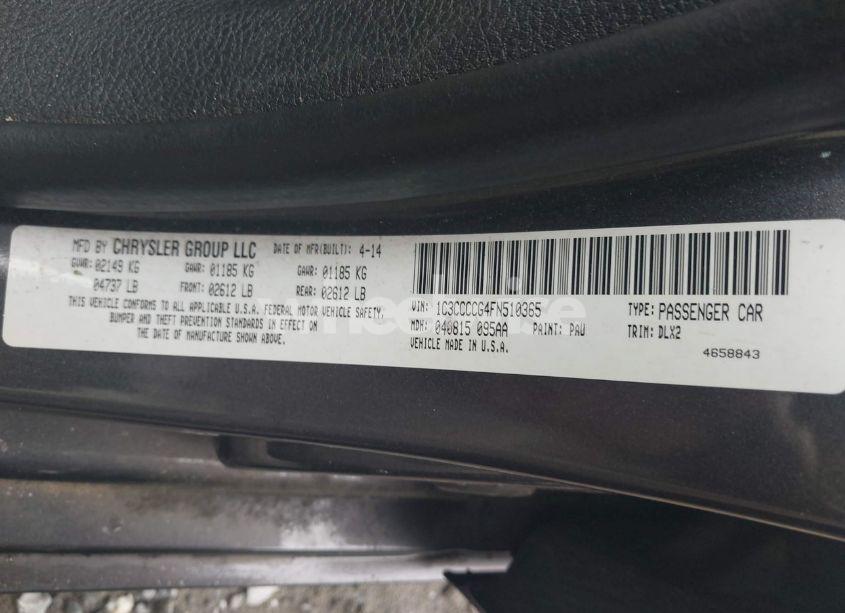 Photo 9 of 2015 Chrysler 200 C (VIN 1C3CCCCG4FN510365)