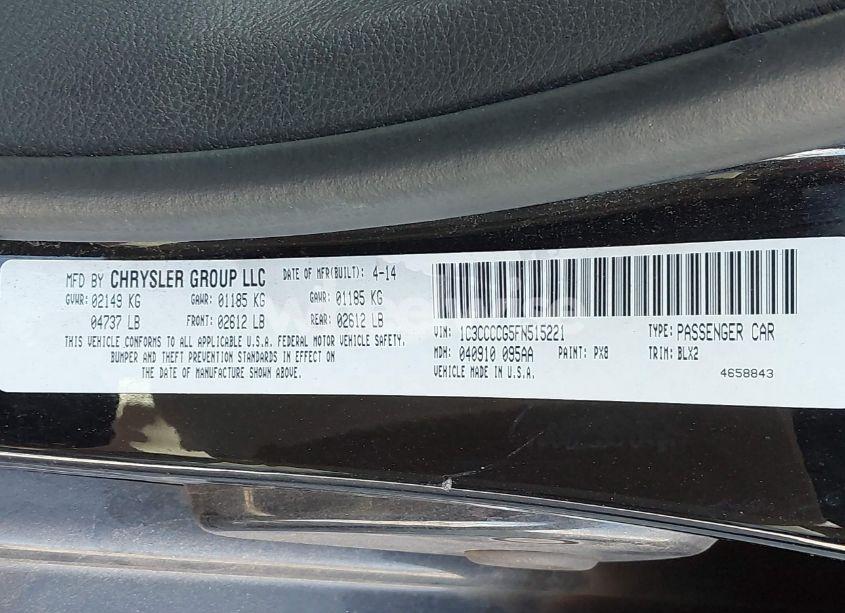 Photo 9 of 2015 Chrysler 200 C (VIN 1C3CCCCG5FN515221)