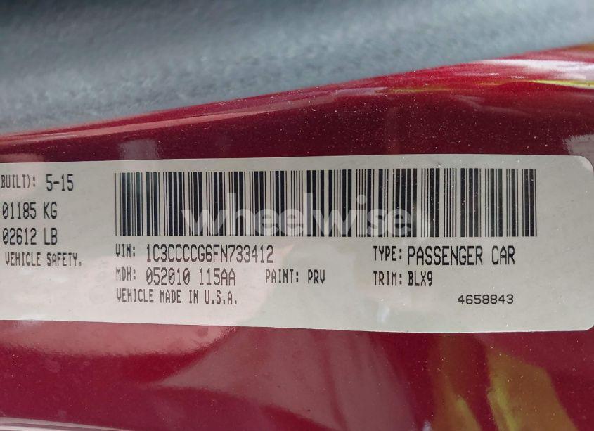 Photo 9 of 2015 Chrysler 200 C (VIN 1C3CCCCG6FN733412)