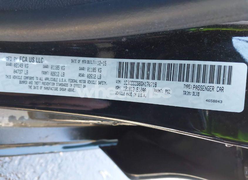 Photo 9 of 2016 Chrysler 200 C (VIN 1C3CCCCG6GN170718)