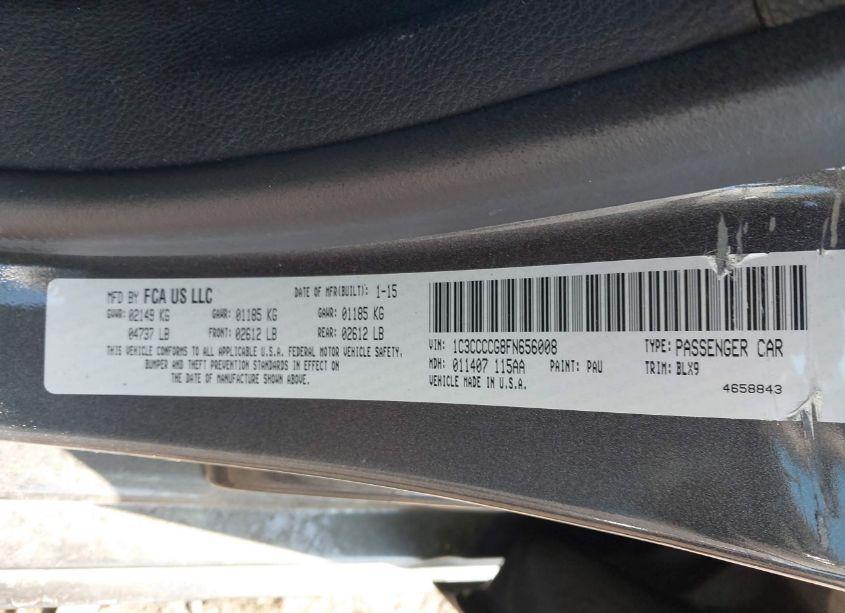 Photo 9 of 2015 Chrysler 200 C (VIN 1C3CCCCG8FN656008)