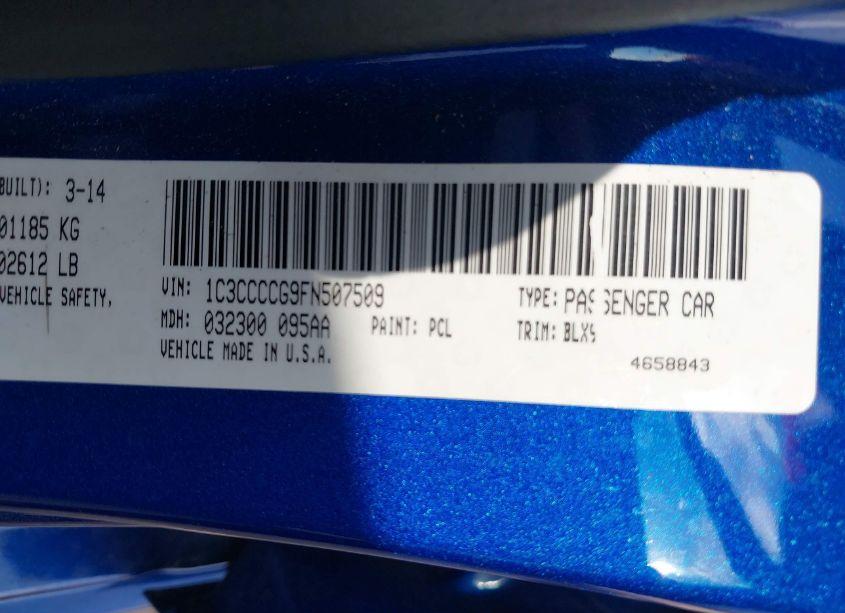 Photo 9 of 2015 Chrysler 200 C (VIN 1C3CCCCG9FN507509)