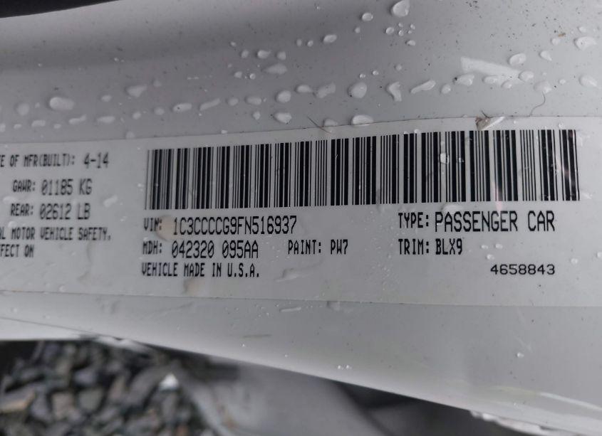 Photo 9 of 2015 Chrysler 200 C (VIN 1C3CCCCG9FN516937)