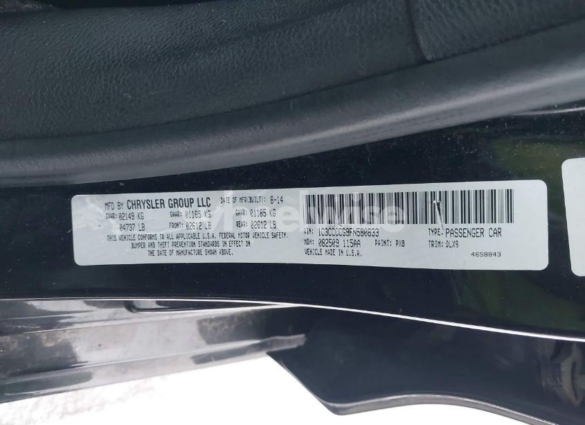 Photo 9 of 2015 Chrysler 200 C (VIN 1C3CCCCG9FN580833)