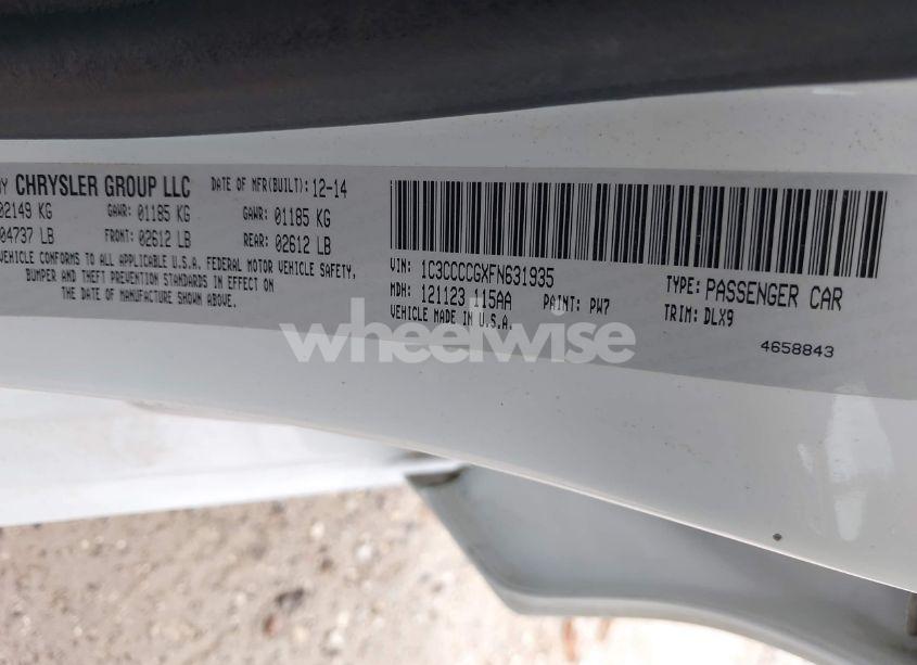 Photo 9 of 2015 Chrysler 200 C (VIN 1C3CCCCGXFN631935)