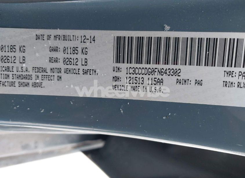 Photo 9 of 2015 Chrysler 200 S (VIN 1C3CCCDG0FN643302)