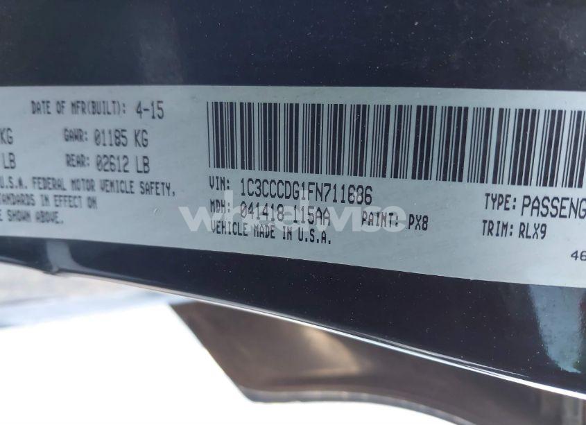 Photo 9 of 2015 Chrysler 200 S (VIN 1C3CCCDG1FN711686)