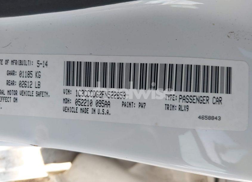 Photo 9 of 2015 Chrysler 200 S (VIN 1C3CCCDG2FN522853)