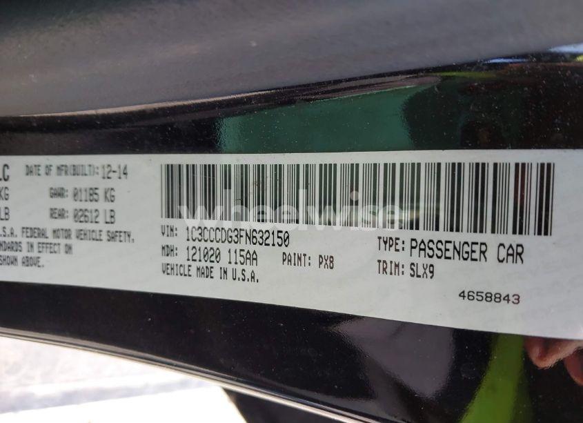 Photo 9 of 2015 Chrysler 200 S (VIN 1C3CCCDG3FN632150)