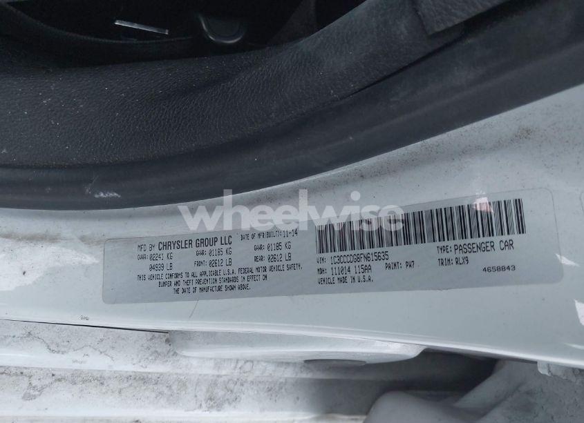 Photo 9 of 2015 Chrysler 200 S (VIN 1C3CCCDG8FN615635)