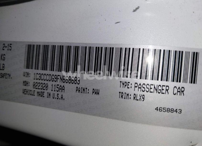 Photo 9 of 2015 Chrysler 200 S (VIN 1C3CCCDG9FN668683)