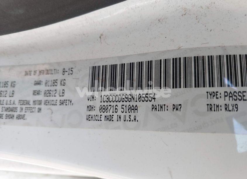 Photo 9 of 2016 Chrysler 200 S (VIN 1C3CCCDG9GN105554)