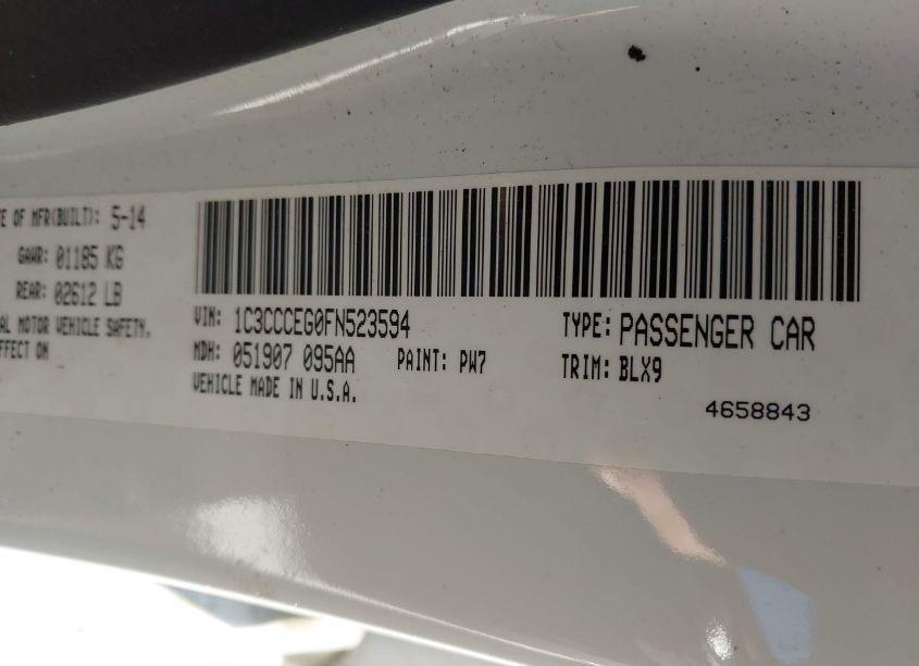 Photo 9 of 2015 Chrysler 200 C (VIN 1C3CCCEG0FN523594)