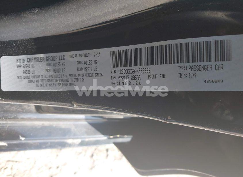 Photo 9 of 2015 Chrysler 200 C (VIN 1C3CCCEG0FN553629)