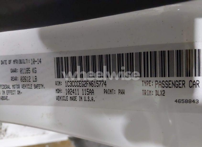 Photo 9 of 2015 Chrysler 200 C (VIN 1C3CCCEG2FN615774)