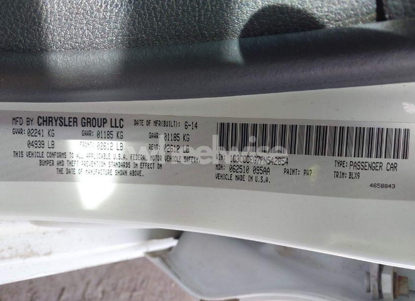 Photo 9 of 2015 Chrysler 200 C (VIN 1C3CCCEG7FN542854)