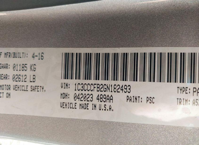 Photo 9 of 2016 Chrysler 200 TOURING (VIN 1C3CCCFB2GN182493)