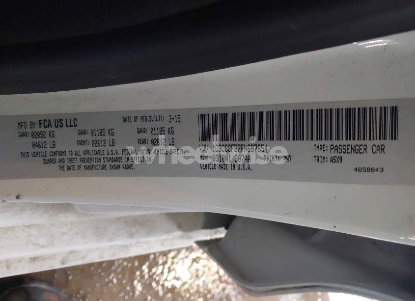 Photo 9 of 2015 Chrysler 200 LX (VIN 1C3CCCFB7FN687654)