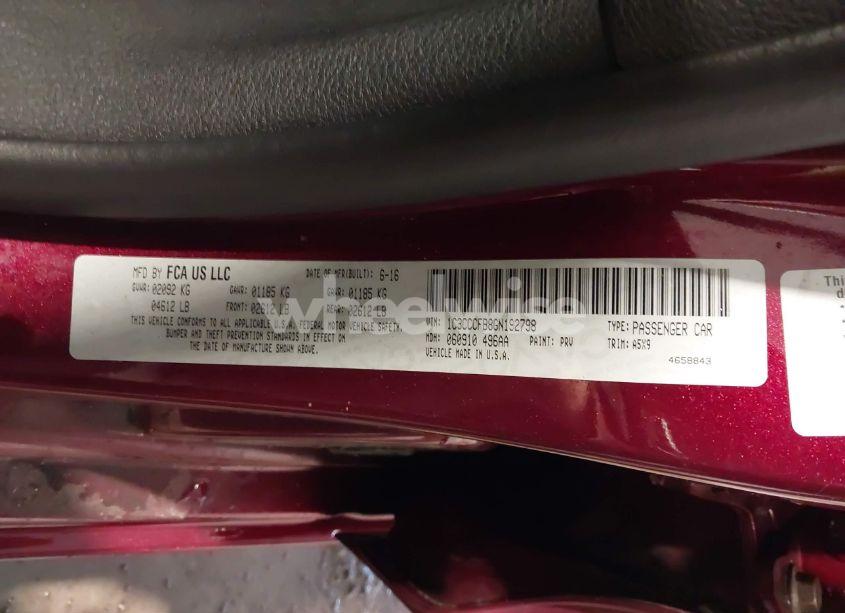 Photo 9 of 2016 Chrysler 200 TOURING (VIN 1C3CCCFB8GN192798)