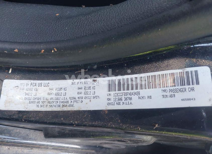 Photo 9 of 2015 Chrysler 200 LX (VIN 1C3CCCFB9FN643428)