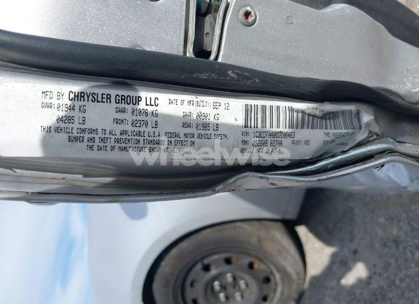 Photo 9 of 2013 Dodge Dart SE (VIN 1C3CDFAA0DD106463)