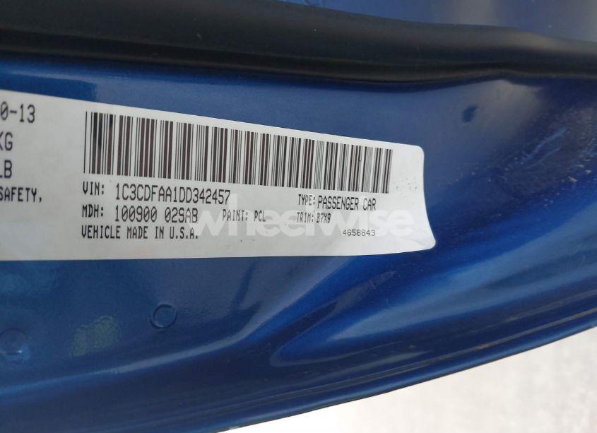 Photo 9 of 2013 Dodge Dart SE (VIN 1C3CDFAA1DD342457)