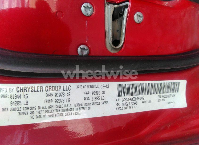 Photo 9 of 2013 Dodge Dart SE (VIN 1C3CDFAA2DD334948)