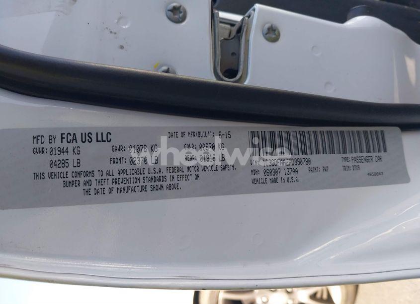 Photo 9 of 2015 Dodge Dart SE (VIN 1C3CDFAA2FD390780)