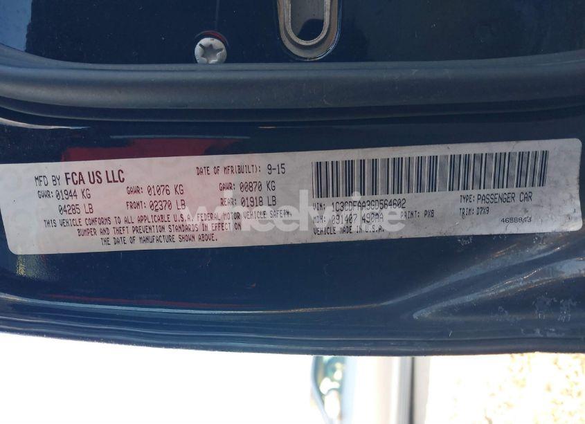 Photo 9 of 2016 Dodge Dart SE (VIN 1C3CDFAA3GD564602)