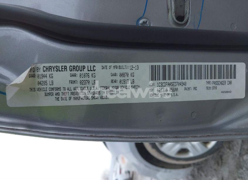 Photo 9 of 2014 Dodge Dart SE (VIN 1C3CDFAA5ED704940)