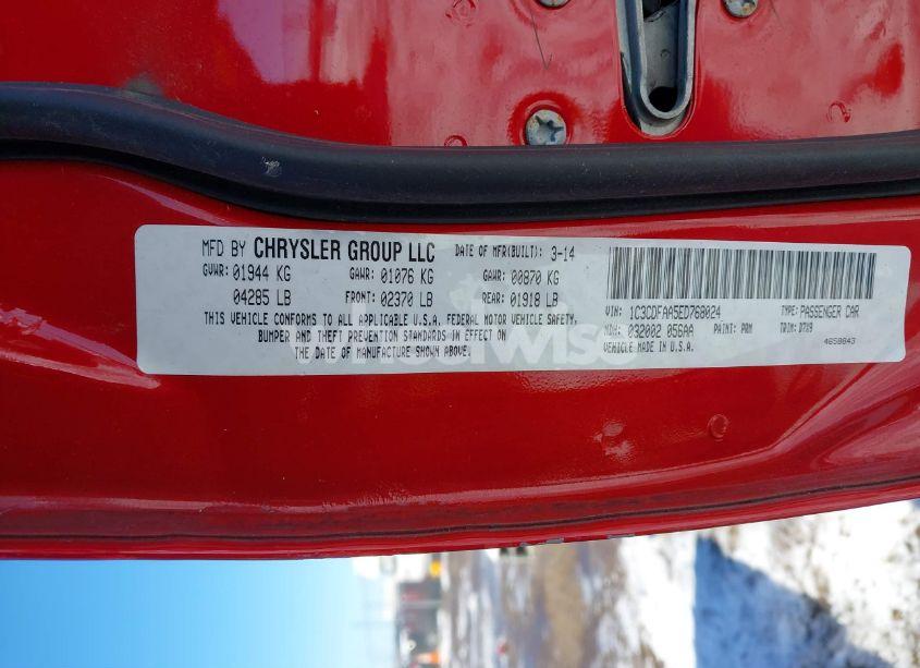 Photo 9 of 2014 Dodge Dart SE (VIN 1C3CDFAA5ED768024)