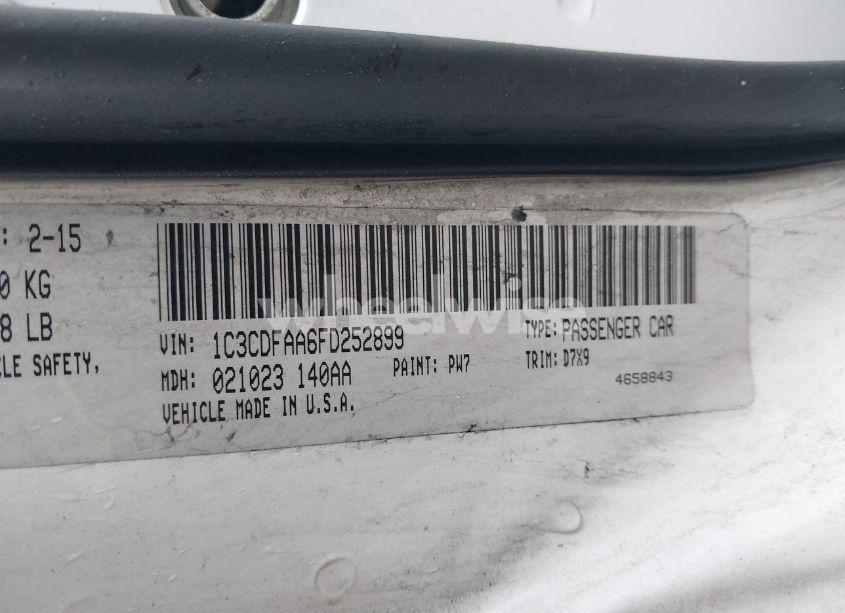 Photo 9 of 2015 Dodge Dart SE (VIN 1C3CDFAA6FD252899)