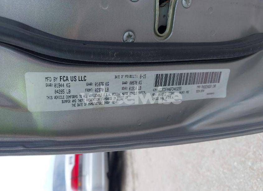 Photo 9 of 2015 Dodge Dart SE (VIN 1C3CDFAA6FD403255)